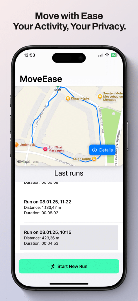 MoveEase: The privacy-focused sports tracking app